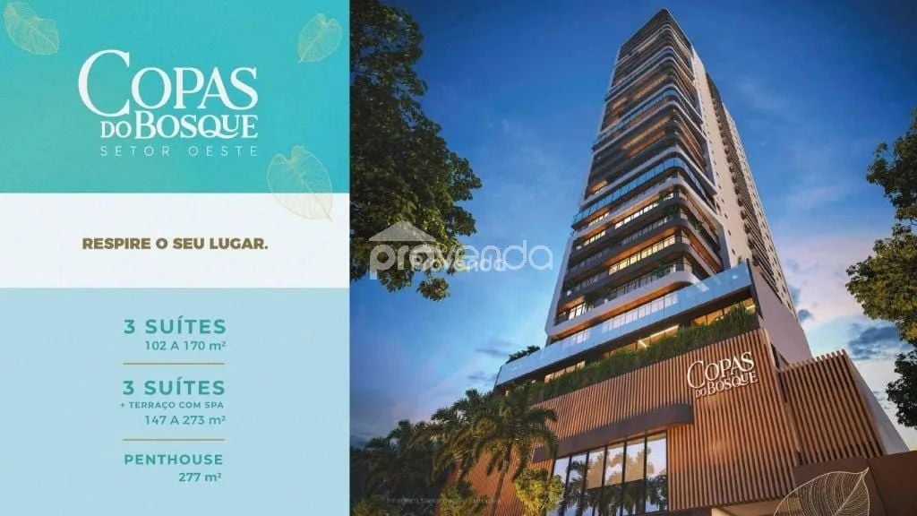 APARTAMENTO 03 SUÍTES - SETOR OESTE - RESIDENCIAL COPAS DO BOSQUE